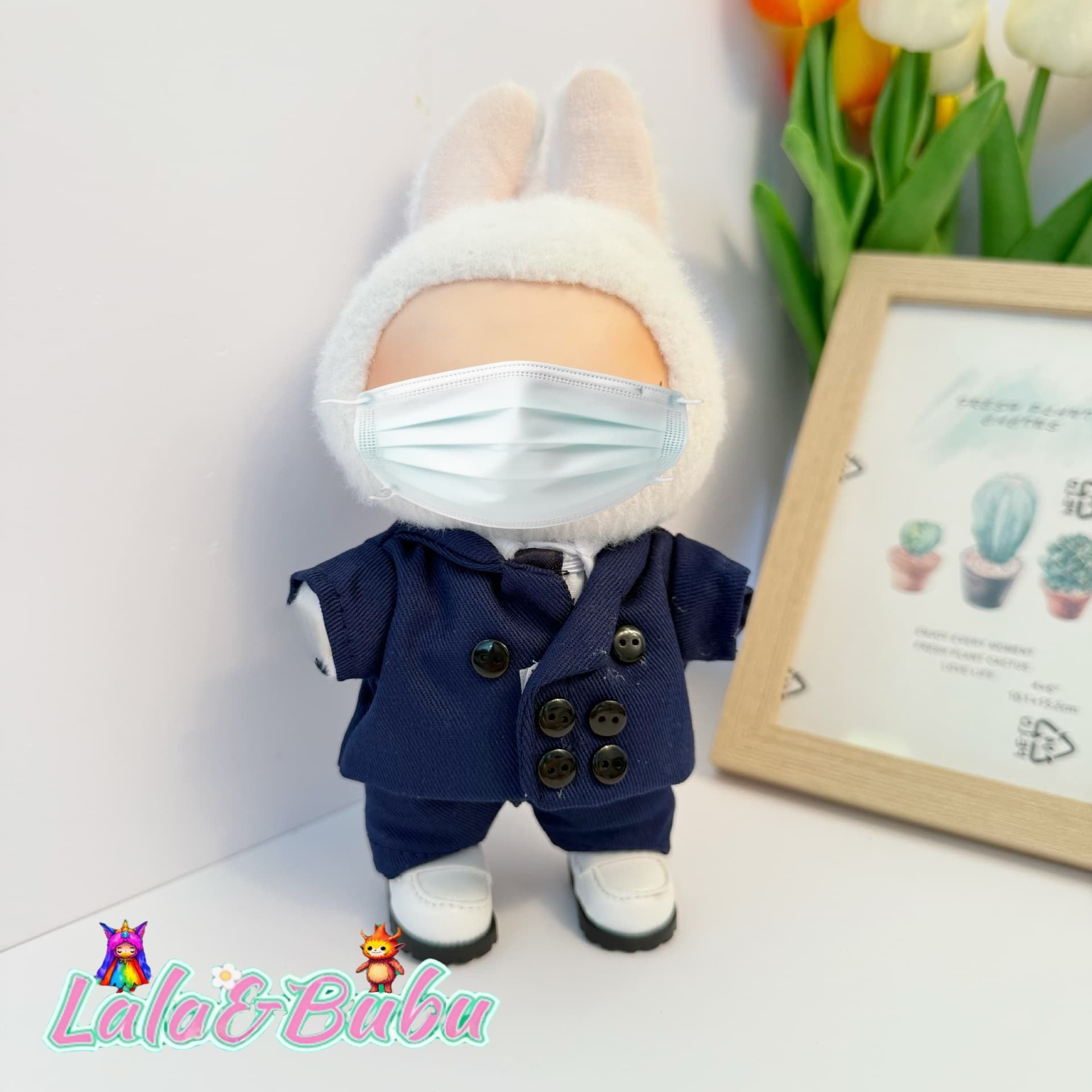 Creative Casual Suits for Labu – Custom Tailored 15-17cm Formal Wear for Vinyl Art Dolls, Exuding Gentleman's Style