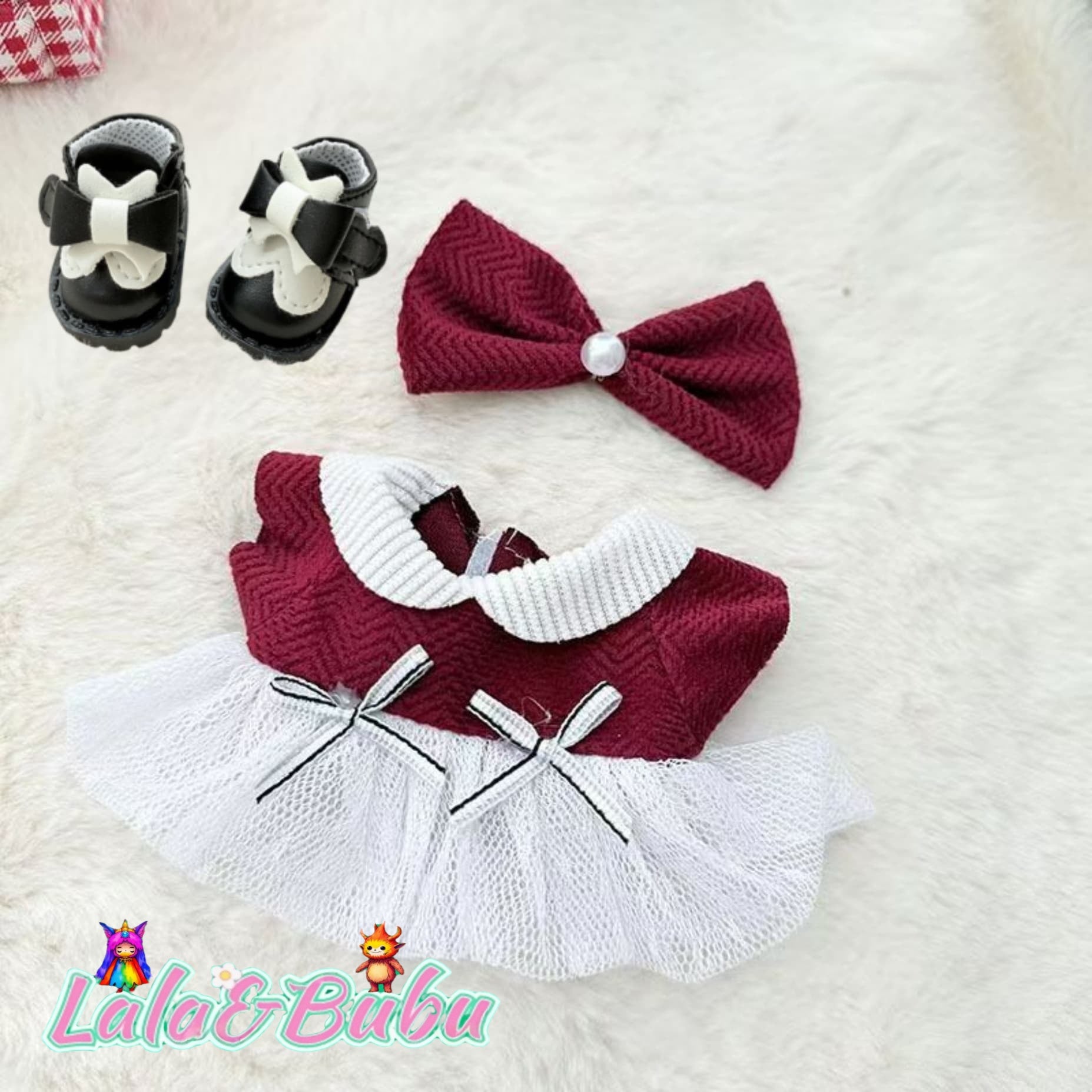 Dreamy Princess Dress Collection for Labu – Elegant & Adorable Outfits for 15-17cm Vinyl Art Dolls，Sweet Lolita Dress Set