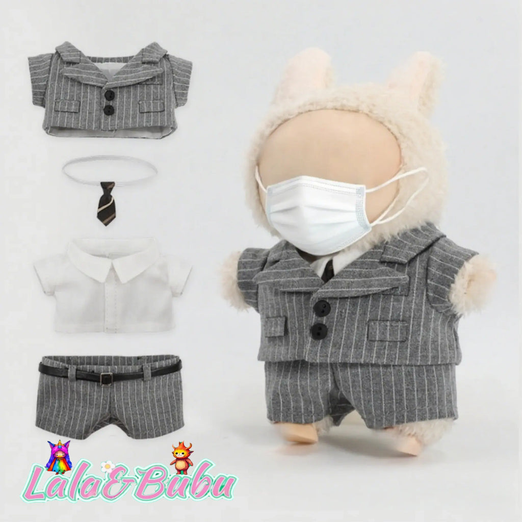 Creative Casual Suits for Labu – Custom Tailored 15-17cm Formal Wear for Vinyl Art Dolls, Exuding Gentleman's Style