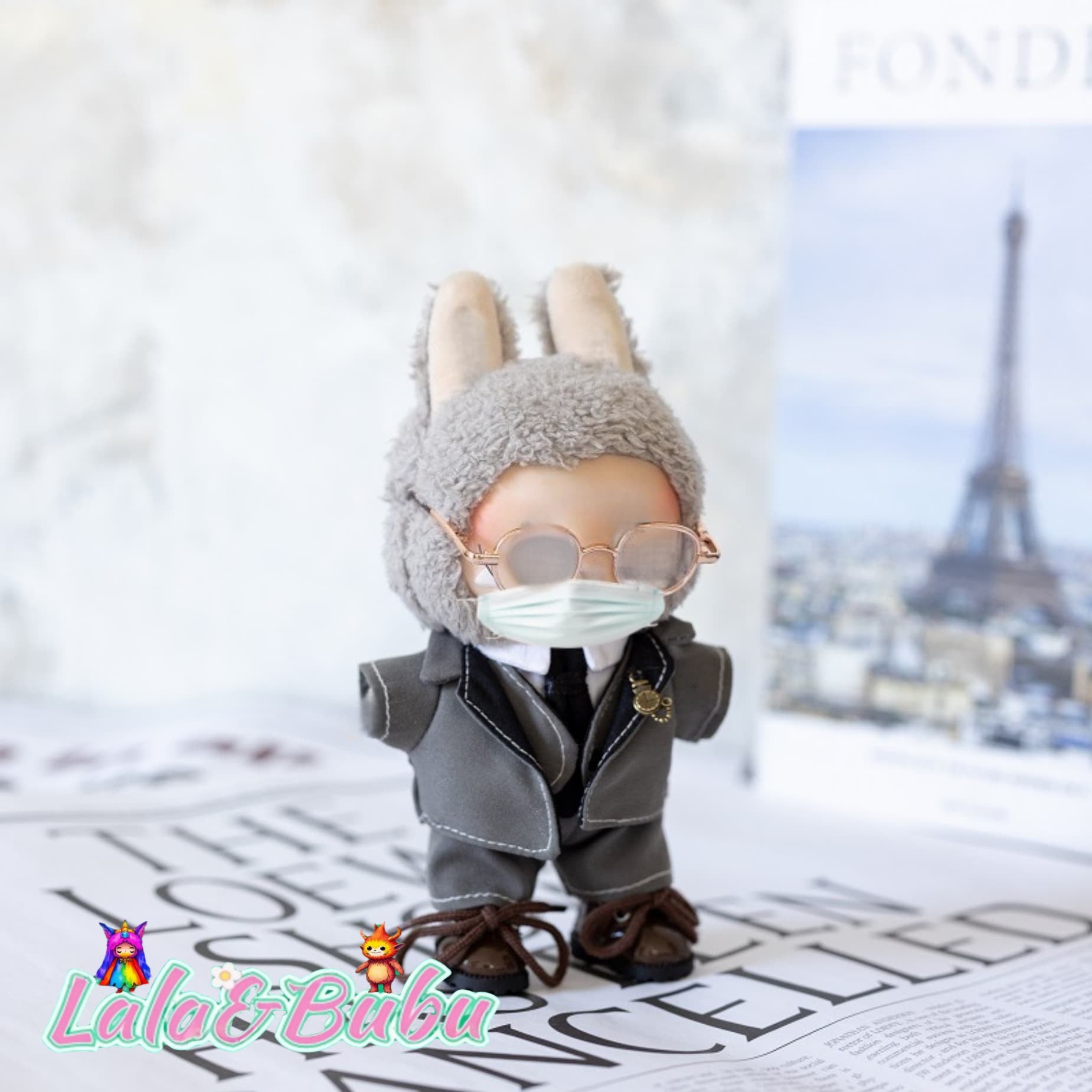 Creative Casual Suits for Labu – Custom Tailored 15-17cm Formal Wear for Vinyl Art Dolls, Exuding Gentleman's Style