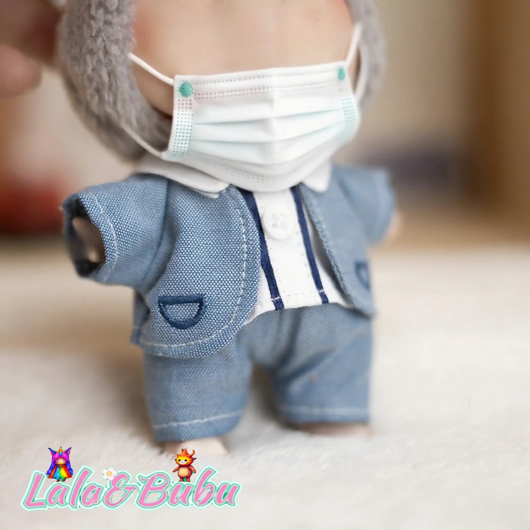 Creative Casual Suits for Labu – Custom Tailored 15-17cm Formal Wear for Vinyl Art Dolls, Exuding Gentleman's Style