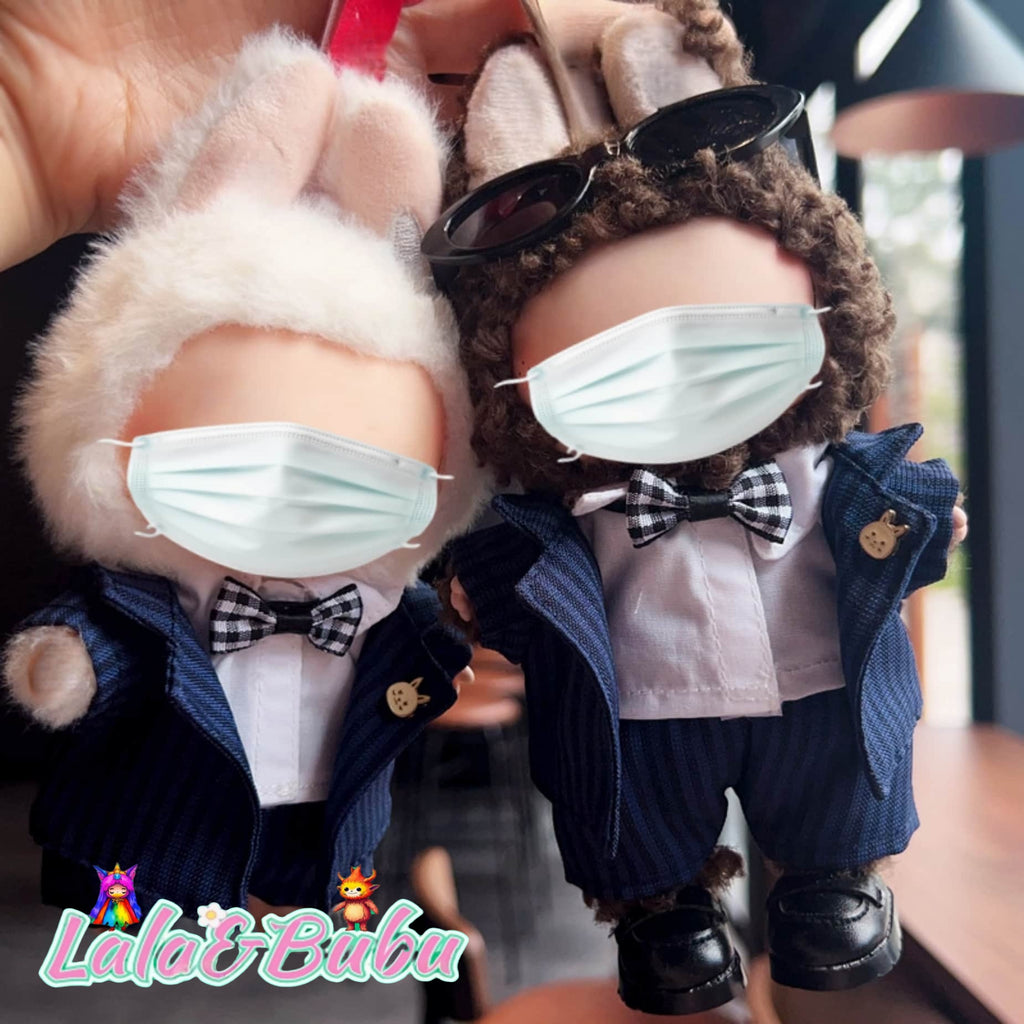 Creative Casual Suits for Labu – Custom Tailored 15-17cm Formal Wear for Vinyl Art Dolls, Exuding Gentleman's Style