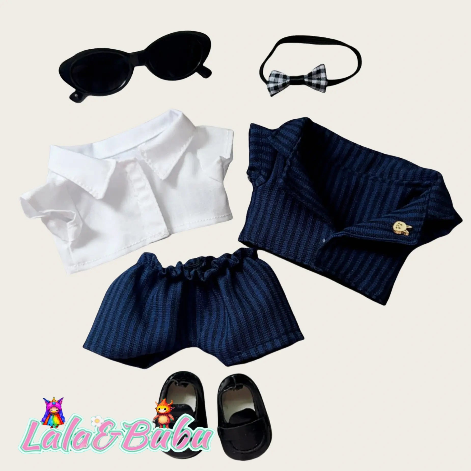 Creative Casual Suits for Labu – Custom Tailored 15-17cm Formal Wear for Vinyl Art Dolls, Exuding Gentleman's Style