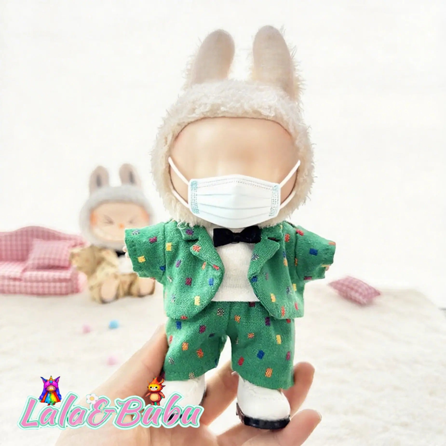 Creative Casual Suits for Labu – Custom Tailored 15-17cm Formal Wear for Vinyl Art Dolls, Exuding Gentleman's Style