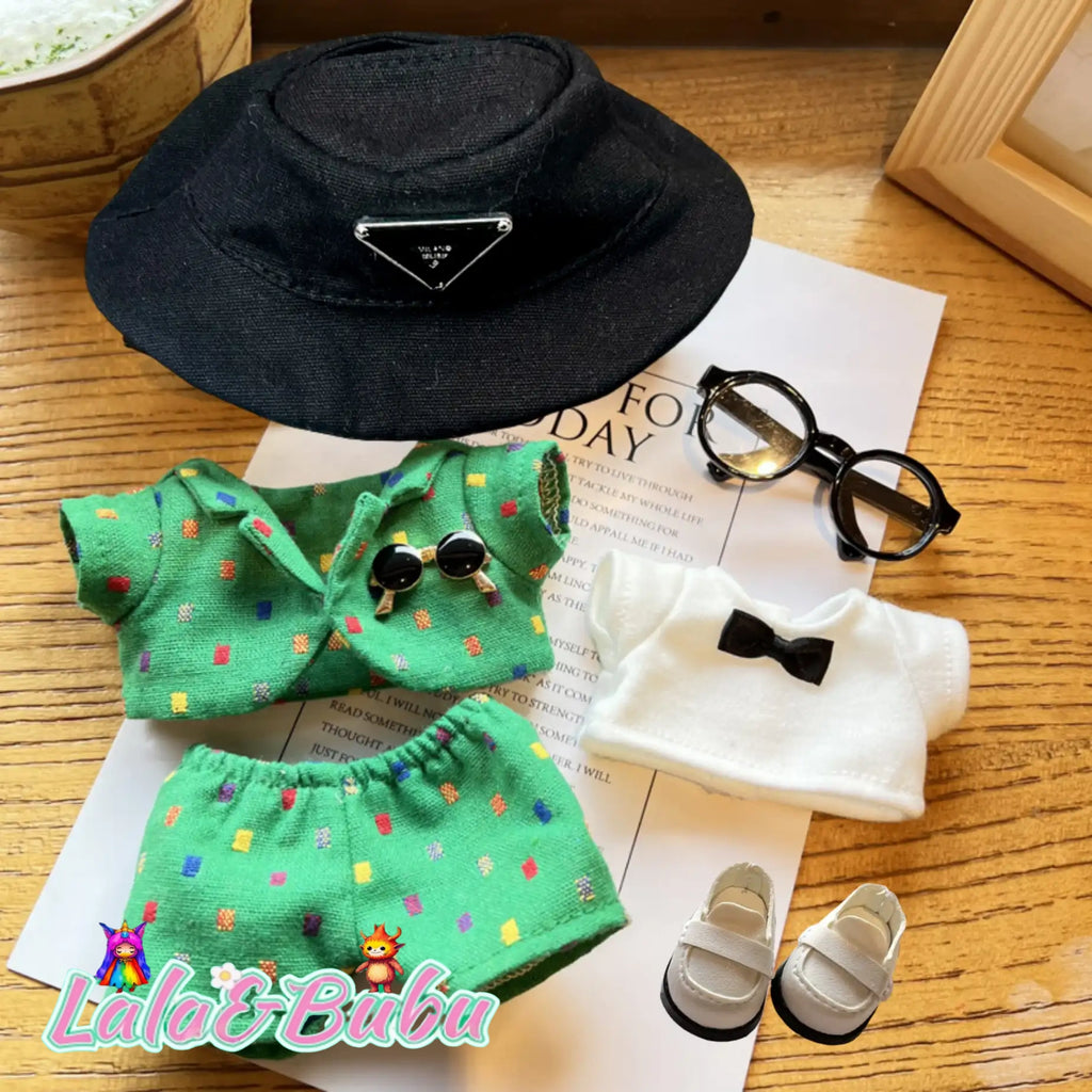 Creative Casual Suits for Labu – Custom Tailored 15-17cm Formal Wear for Vinyl Art Dolls, Exuding Gentleman's Style