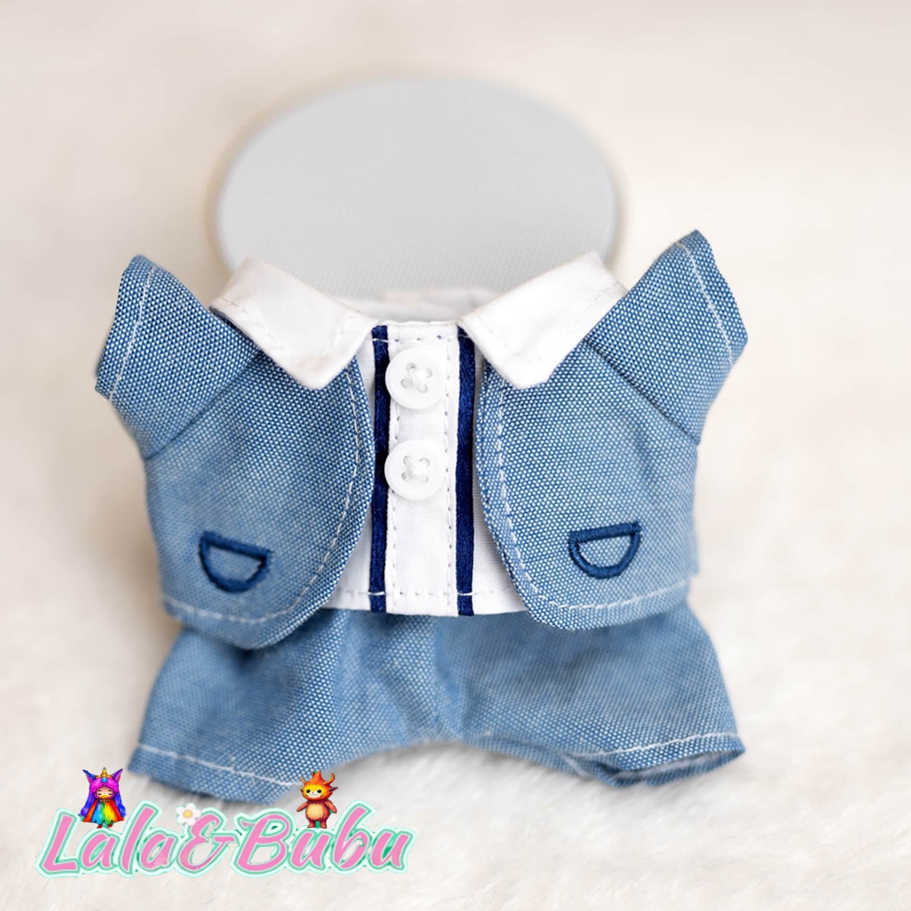 Creative Casual Suits for Labu – Custom Tailored 15-17cm Formal Wear for Vinyl Art Dolls, Exuding Gentleman's Style